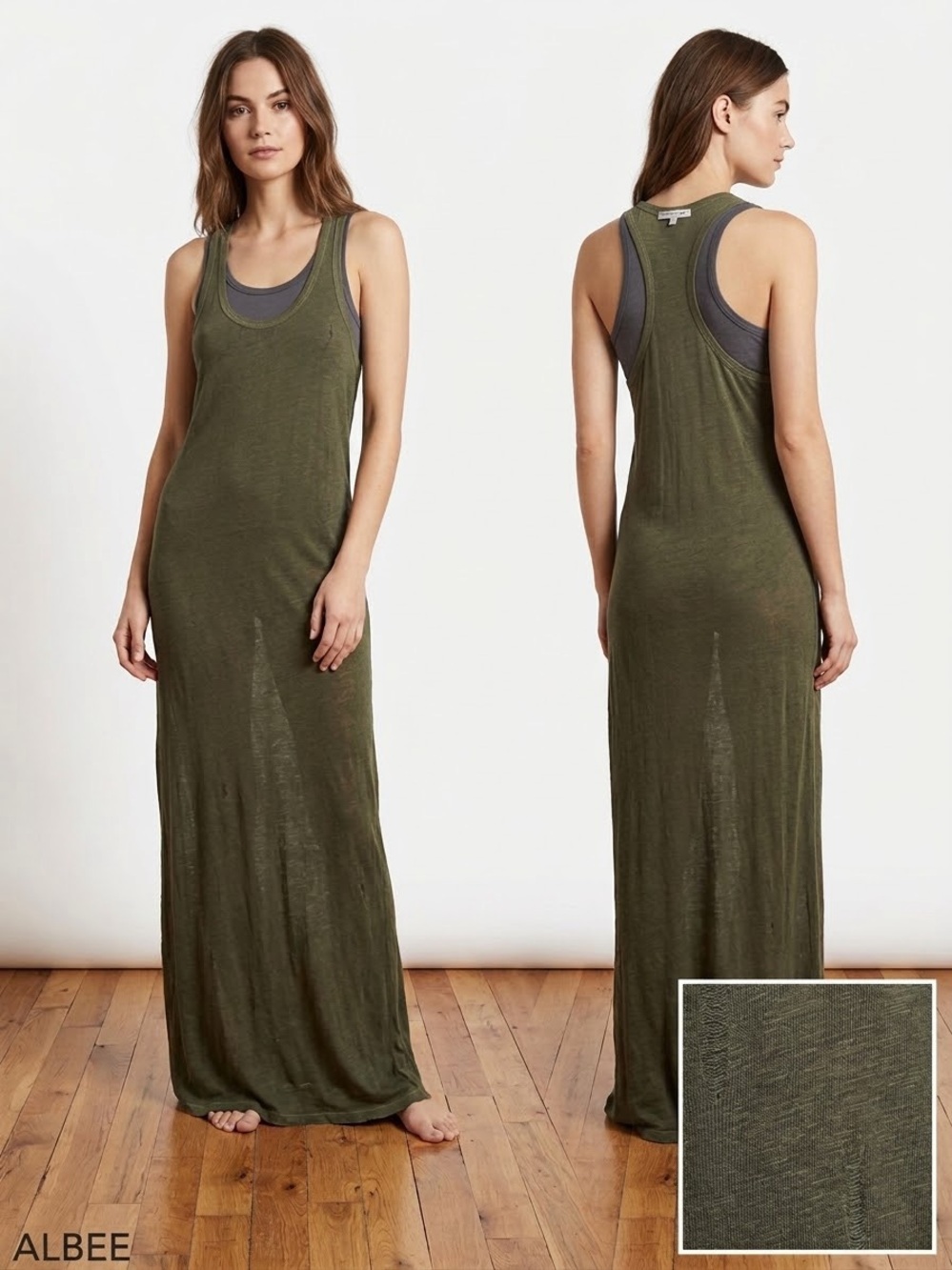 Cotton Citizen Olive Racerback Maxi Dress
